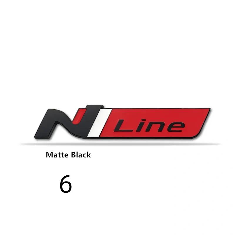 3D Metall N Line Logo Emblem Aufkleber Kühlergrill Seitenkotflügel Heckklappe Abzeichen Aufkleber für i20 i30 Kona Elantra Tucson N Line Zubehör