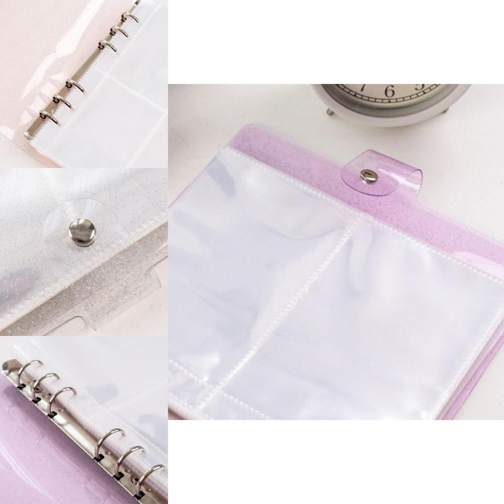 Transparent Sparkling Large Capacity 6hole Album With Pp Cover For Gift Giving And Collecting
