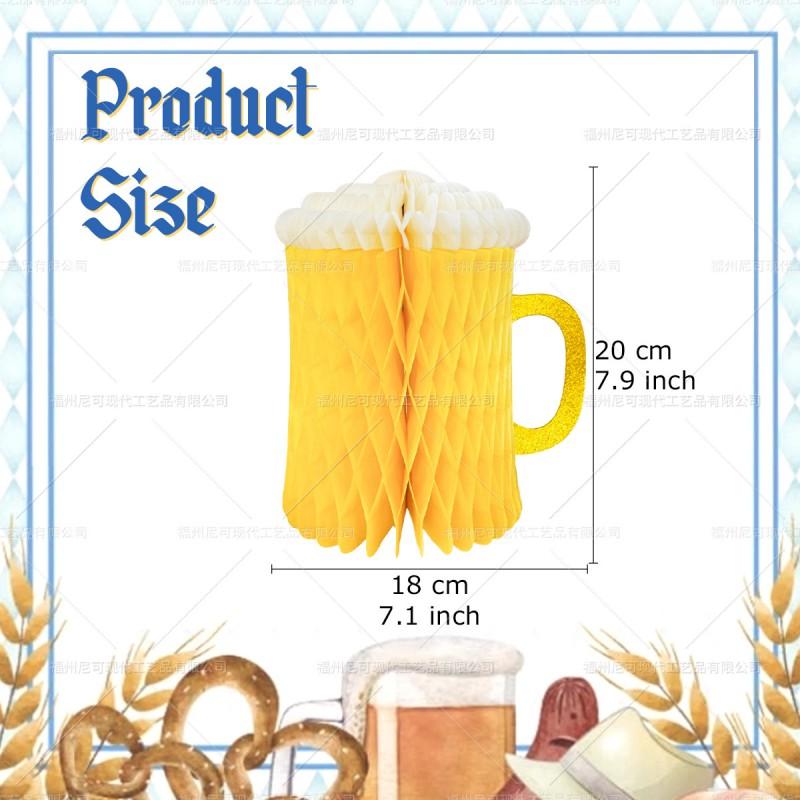 Oktoberfest Honeycomb Ball Decor 8in Paper Table Centerpiece Beer Themed Party