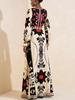 Cross2025 Bohemian Long Sleeve European Holiday Dress