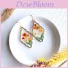 Fashion Heart Shaped Resin Dangle Earrings For Women Summer Boho Style Jewelry