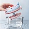 Portable Denture Cleaning Box Featuring Mirror Compartment Hand Cranked Retainer Organizers