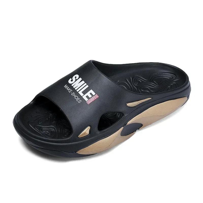 Fashion Men Massage Slippers Slides Indoor Outdoor Sandals Beach Casual Shoes Comfortable Sole Men's Slippers Big Size 2025