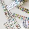 2024 Cartoon Animal Washi Tape Color Numbers Month Dividing Line Stickers Handbook DIY Decorative Stationery Birthday Gift