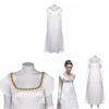 Bridgerton Season Vintage Dress With High Waist Victorian Tea Gown For Halloween Cosplay