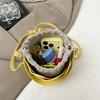 2 Set Bucket Tote Bag Ladies 2026 New Designer Hollow Out Woven Handbag Summer Crossbody Phone Bag Lipstick Pack Fashion Bag