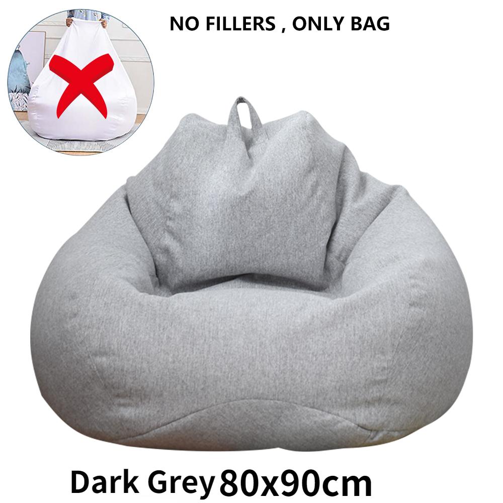 Lazy Sofas Cover Chair Covers Without Filler Linen Cloth Lounger Seat Bean Bag Pouf Puff Couch Cover for Home Garden Living Room