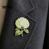 Fabric-friendly Brooch Pin, Enamel Hydrangea Shape Lapel Polished Edges Backpack Decorative Badge for Coat Collars Scarves Canvas Bags Durable Pin