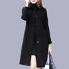 Women's British Style Mid-Length Woolen Coat - 2025 Spring/Autumn Slim-Fit Overcoat and Suit