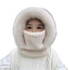 Termální pulovrová čepice s fleecovou podšívkou a krytem obličeje Větruodolná s klapkami na uši Balaclava Pro lyžování, cyklistiku, zimní sporty