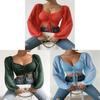 Chiffon Drawstring Lantern Sleeve Blouse With Slim Fit For Fashion Women 2024 Spring