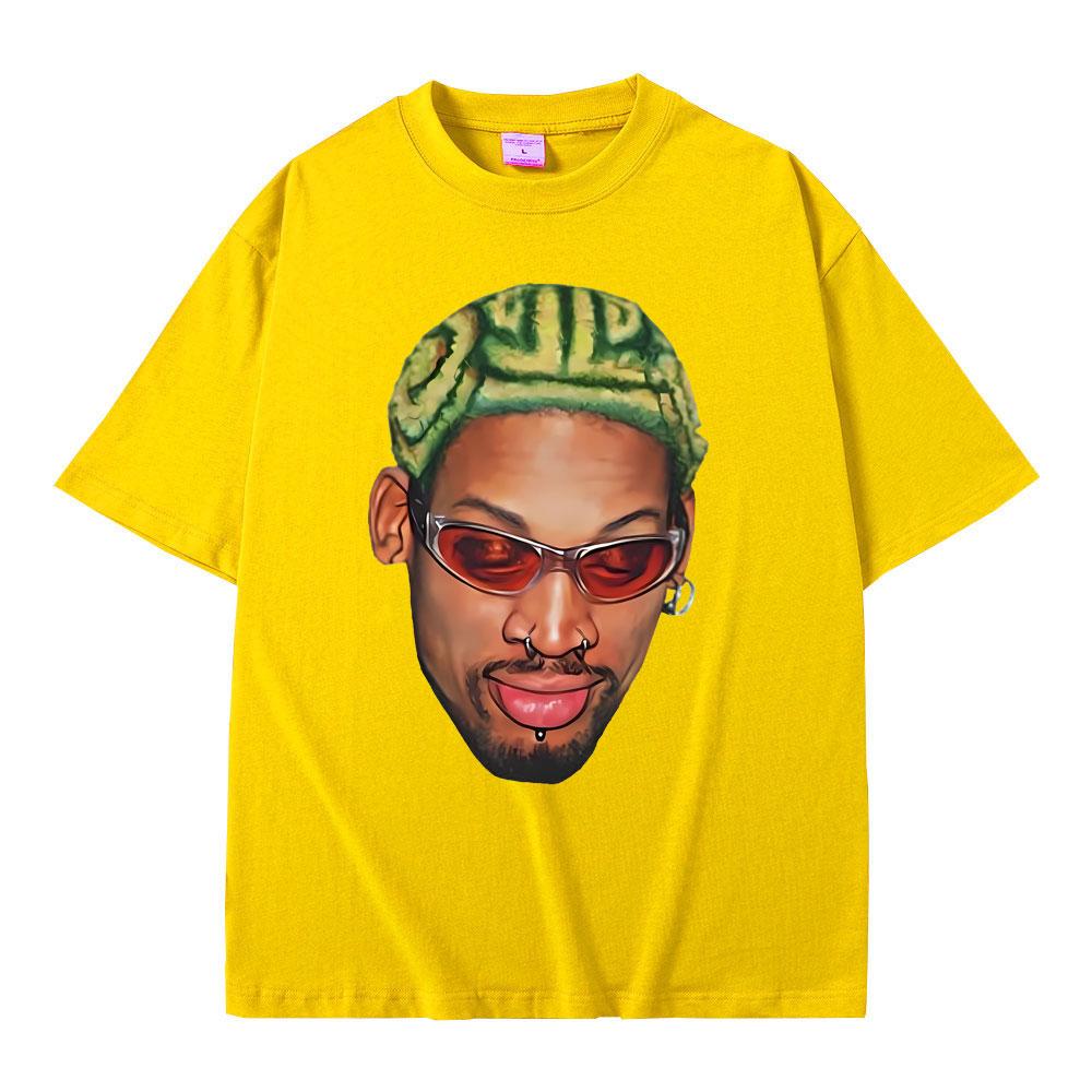 The Worm Dennis Rodman Head Graphic Tshirt Male Vintage Oversized Basketball Boys T Shirt Men's Hip Hop Fashion Street T-shirts