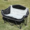 Double Camping Chair 2 Person Camping Chair with Cup Holder and Carry Bag Padded Lawn Chairs Support 600lbs for Adults