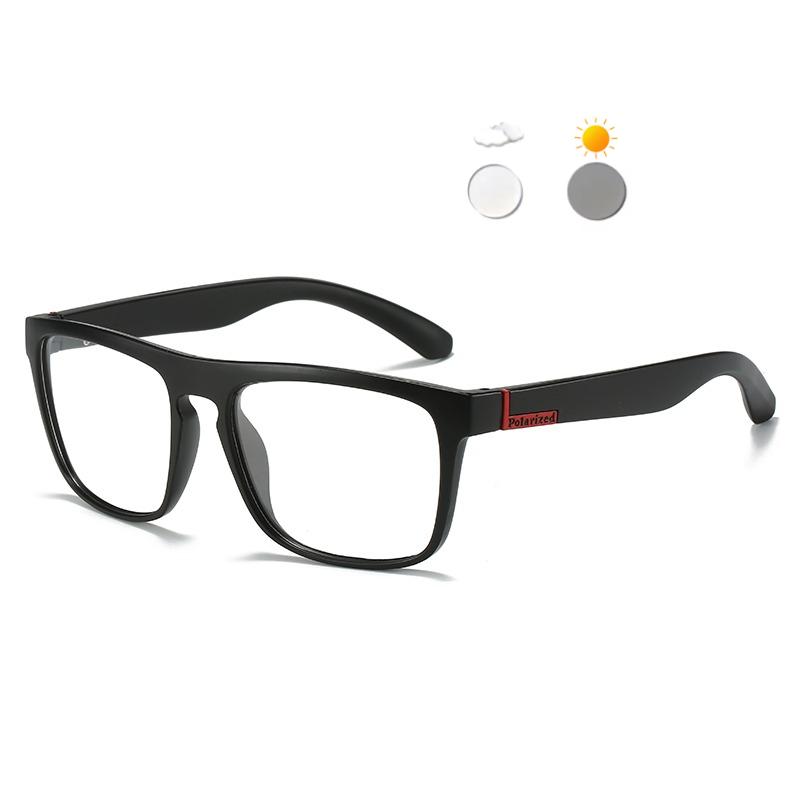 Photochromism Square Glasses Women Men Exquisite Luxury Eyewear Outdoor Driving Female Male Blue Light Blocking Glasses,