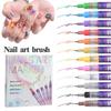 12Pcs/Set Nail Arts Drawing Graffiti Nail Polish Waterproof Painting Liner Pen DIY Abstract Lines Flower Nail Manicure Tools