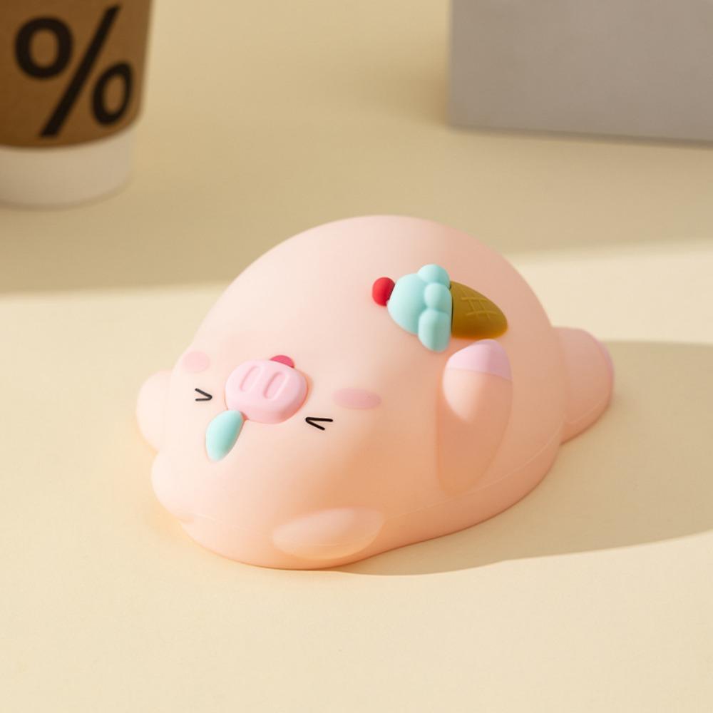 

USB Charging Lying Flat Pig Night Light Timing Dimming Bedside Decor Light Children Toy
