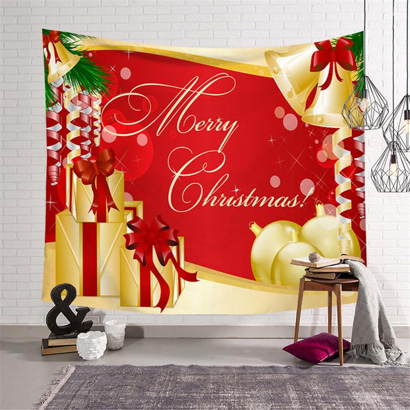75X58cm Frohe Weihnachten Tapisserie Cartoon Santa Claus Gedruckt Wand Hängen Tuch Hintergrund Tuch Hause Dekorative Wand Decke