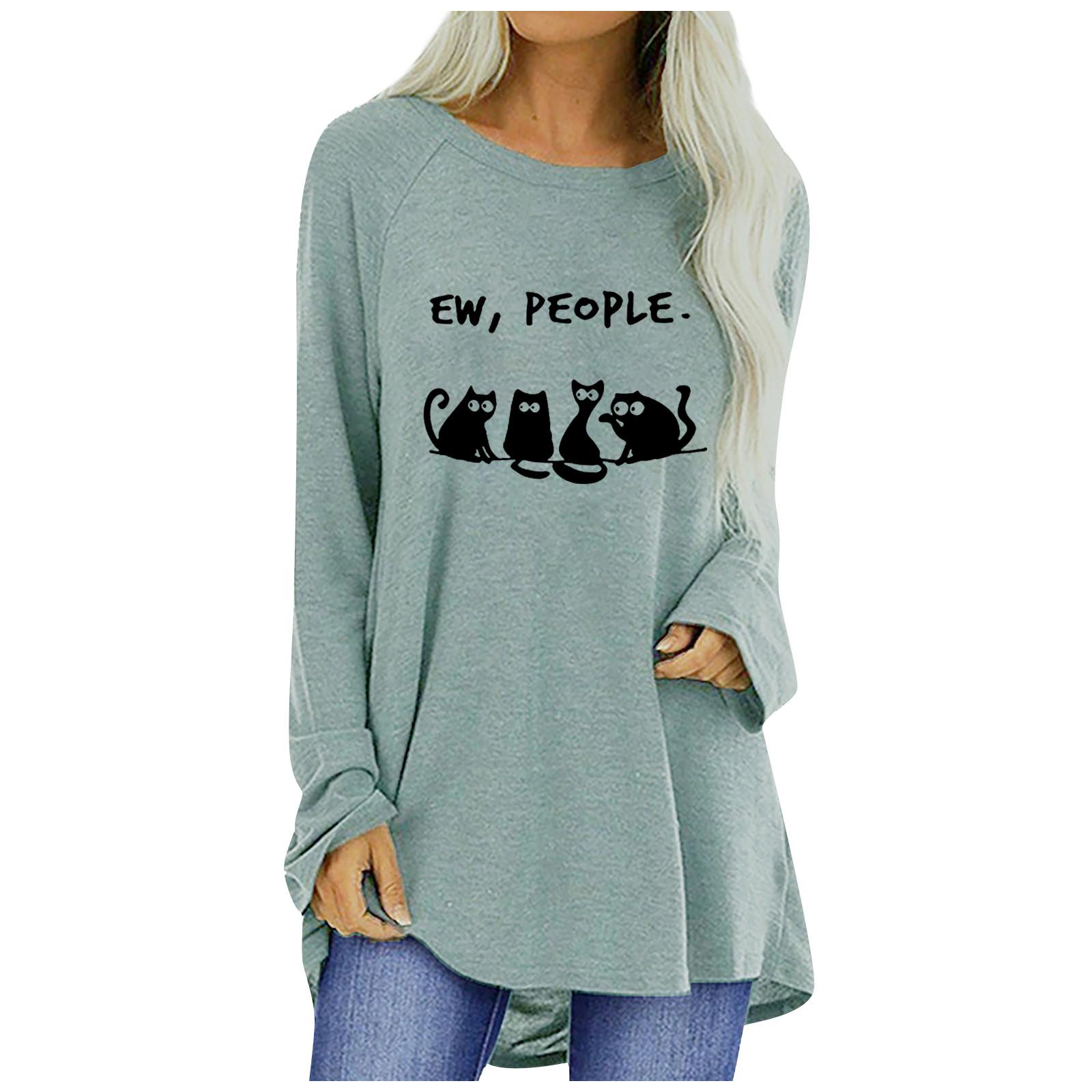 

(SU)Дамы Мода Твердый цвет Печатные Круглый шеи свитер женщин