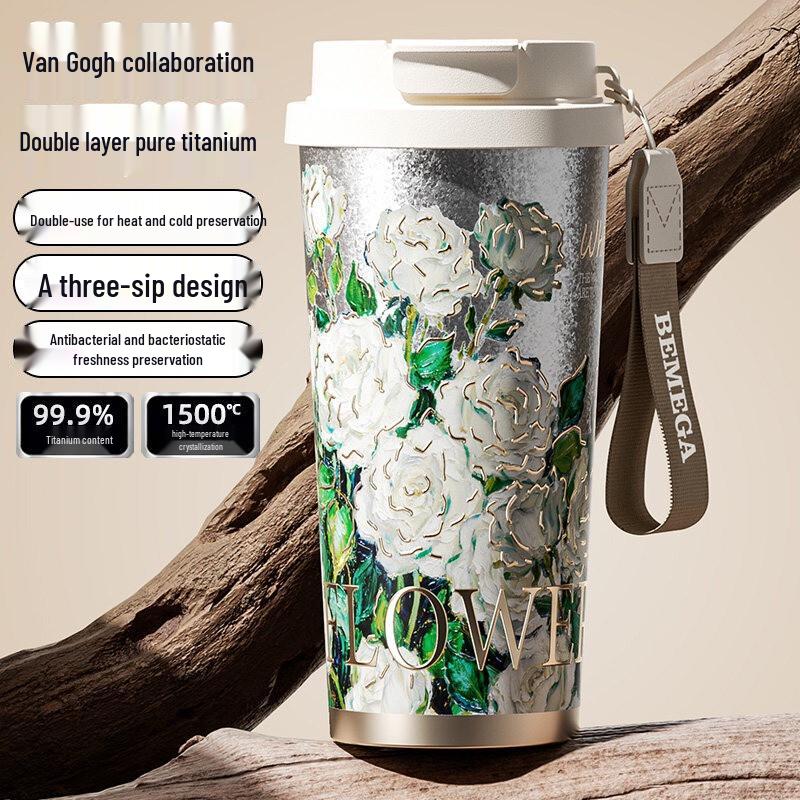 BEMEGA Pure Titanium Insulated Coffee Mug