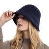 Herbst- und Winterstrick-Bucket-Hut einfarbig schlichter Damen-Topfhut neuer Außenhandel europäischer und amerikanischer Stil Hut