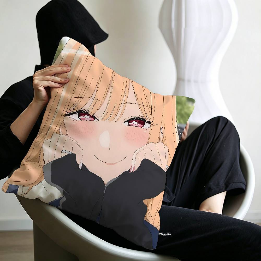 My DressUp Darling MMarin Kitagawa Pillowcase toon Gift Cushion Cover Bedroom Home Sofa Chair Seat Decor pillow case