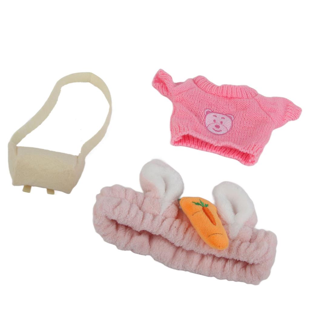 3 Piece Set Duck Plush Toy Clothes Washable Plush Plush Duck Clothing DIY Match Cartoon Stuffed