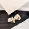 Elegant Trendy Korean Hanging Petals Flower Stud Earrings Dangle Earrings Drop Earrings Jewelry
