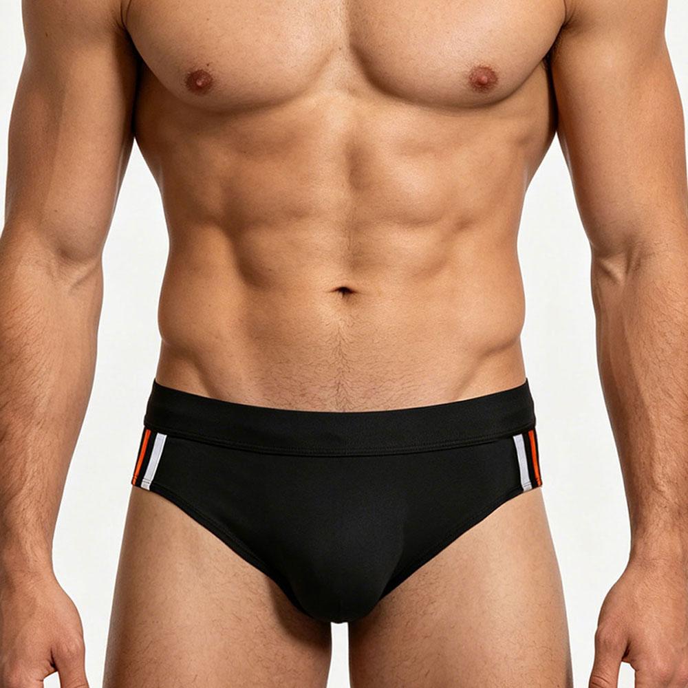 Heren Nylon Mesh Zwembroek Sneldrogend Elastische Contour Pouch Sexy Kleurblok Zwemkleding Voor Zomer Strand Zwembadfeest