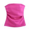 Off-the-Shoulder Kaslead Women's Clothing Sexy Pure Desire Tube Top