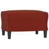 349291 vidaXL Footrest Bordeaux Red 60x50x41 Cm Faux Leather