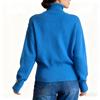Women's Loose Comfortable Casual Fashion Knit Sweater With Buttons And High Neck