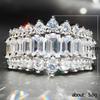 Full Zircon Rings For Women Silver Color Luxury Cubic Zirconia Ring Index Finger Anel Bridal Wedding