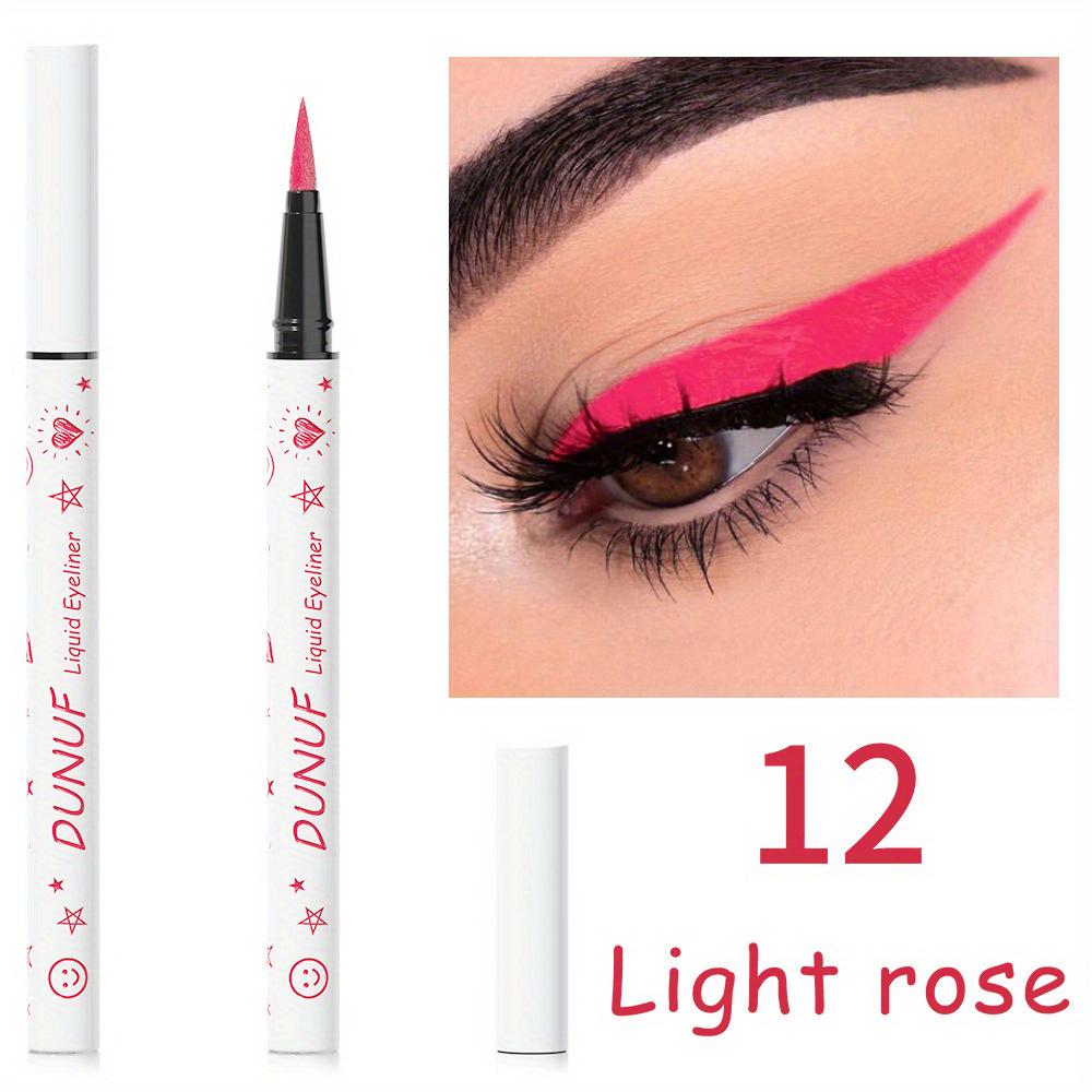 12 Colors Liquid Eyeliner Pen Long Lasting Waterproof White Black Green Blue Yellow Purple Eyeliner Pen