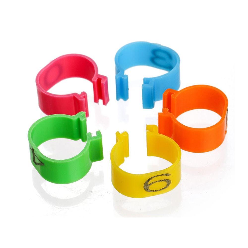 100Pcs Chicken Marker Tag Adjustable Chicken Foot Ring Plastic Poultry Leg Snap Ratchet Clip