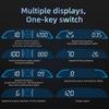 Car HUD Speedometer, 10 in 1 Head Up Display with Speed, Clock, Compass, Overspeed Alarm, Fatigue Driving Alert, Altimeter, Auto Brightness for Day