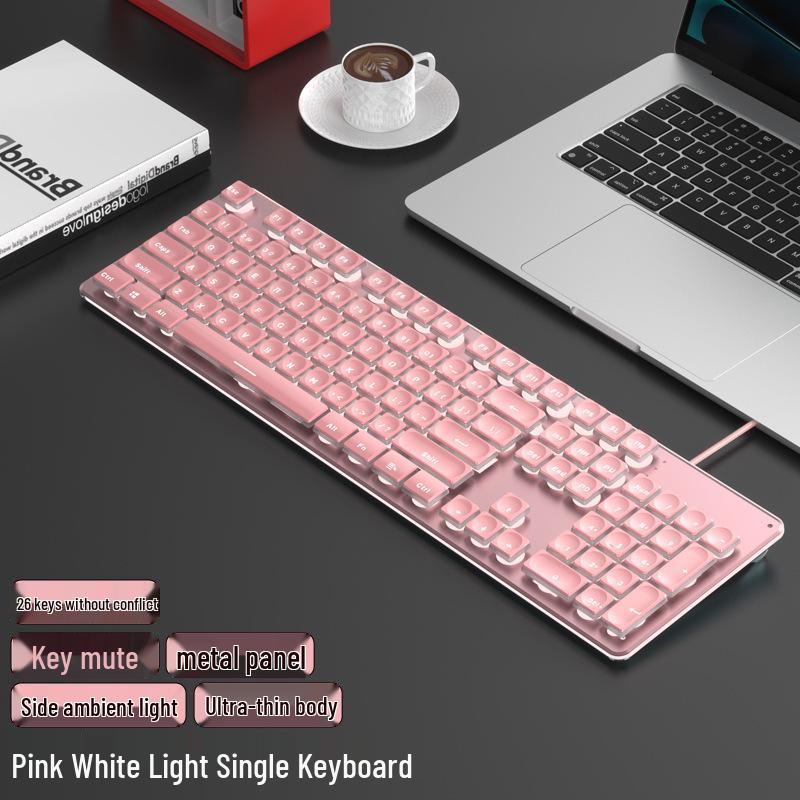 K8 Wired/Wireless Mechanical Keyboard & Mouse Set for Office and Gaming