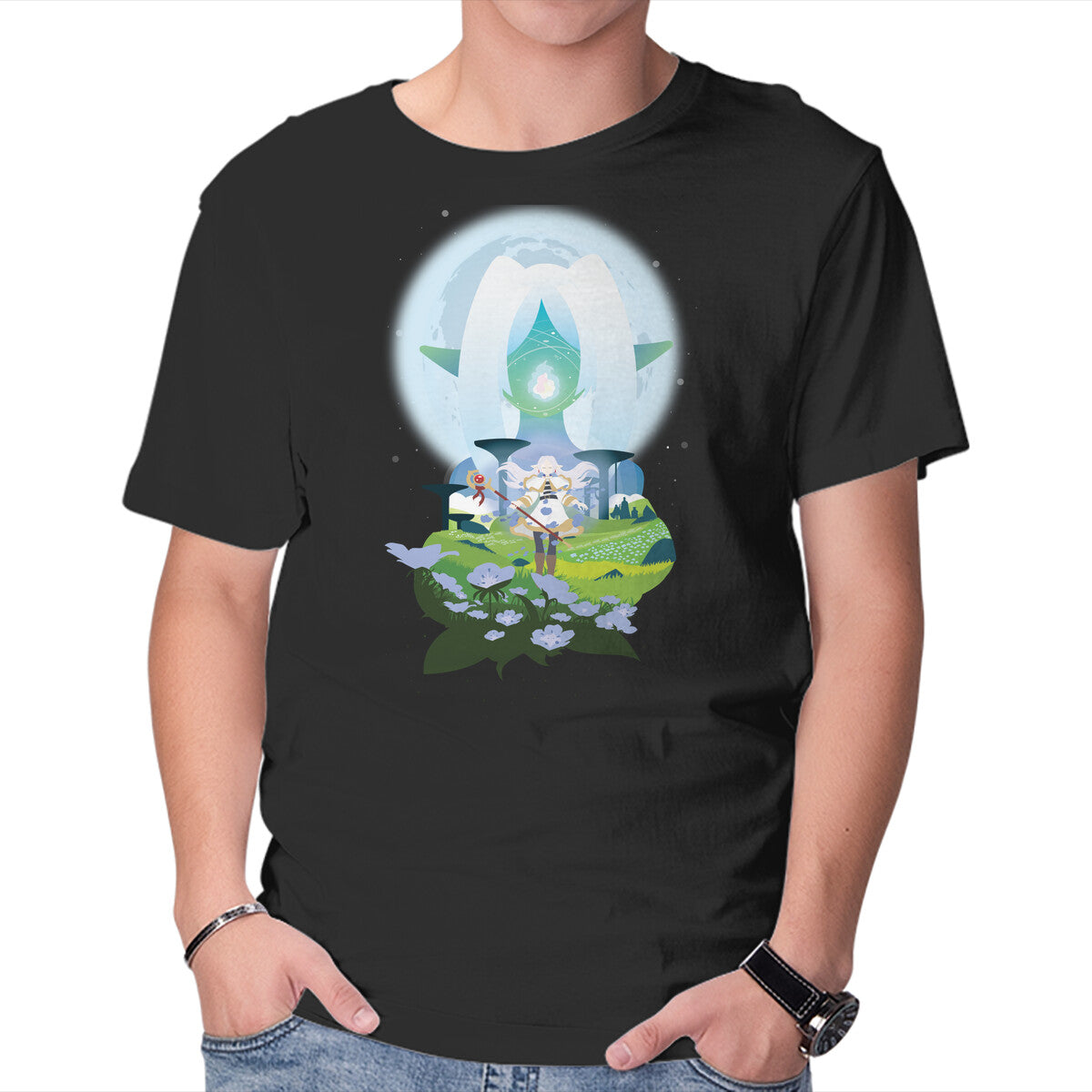 Unisex Crew Neck T-Shirt The Mage Graphic Short Sleeve Casual Tee XL
