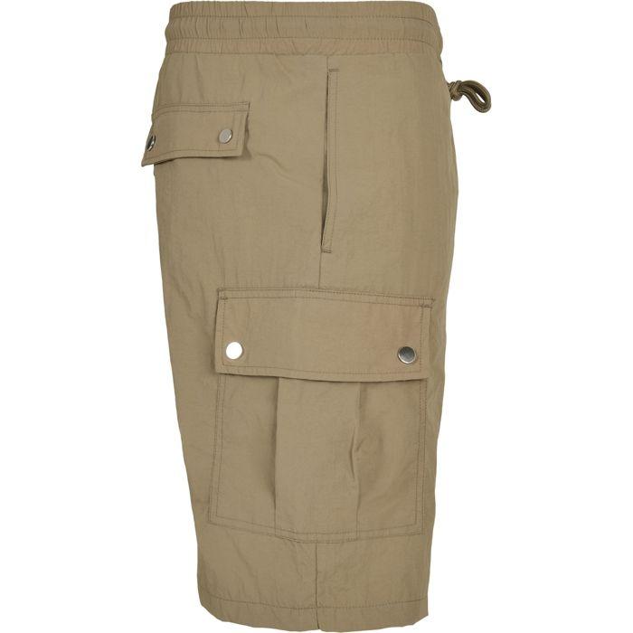 Short Cargo - Urban Classics - Vert Kaki - 100% Polyester - Taille Élastique - Poches Cargo