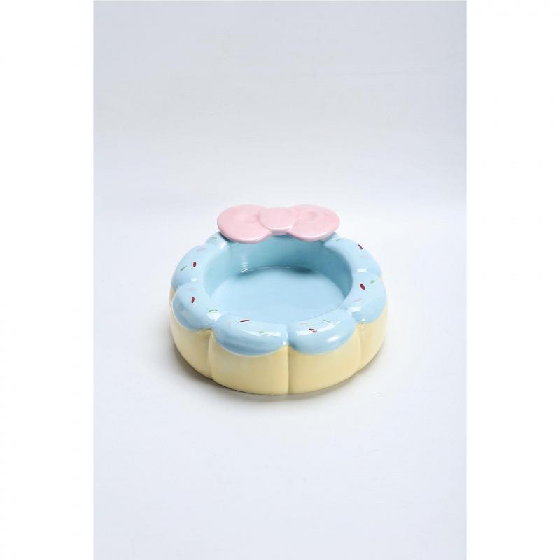 Cute Animal Series High-Footed Ceramic Pet Bowl - Neck Protection & Anti-Black Chin Design for Cats and Dogs