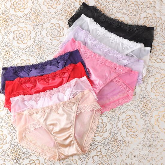 Dámské kalhotky Trendy Sexy Perspektiva Tenké Pohodlné Uvnitř Nošení Nylonová Krajka Šití Dámské Kalhotky Doplňky na spaní