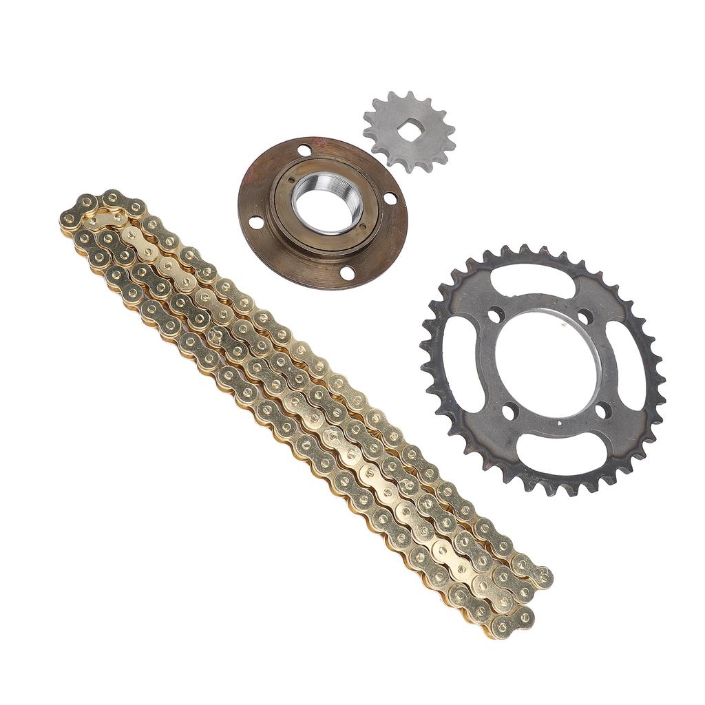 420 Kettenradsatz 96 Kettenglieder ID 12x17mm 14Z vorderes Kettenrad 36Z hinteres Kettenrad Leerlauf ohne Zähne