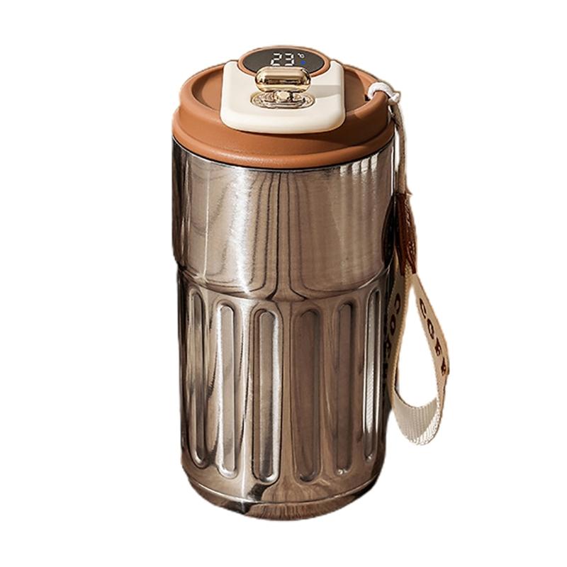 450ml Leak-Proof Temperature Display Coffee Cup with Lid for Coffee Teas Beer