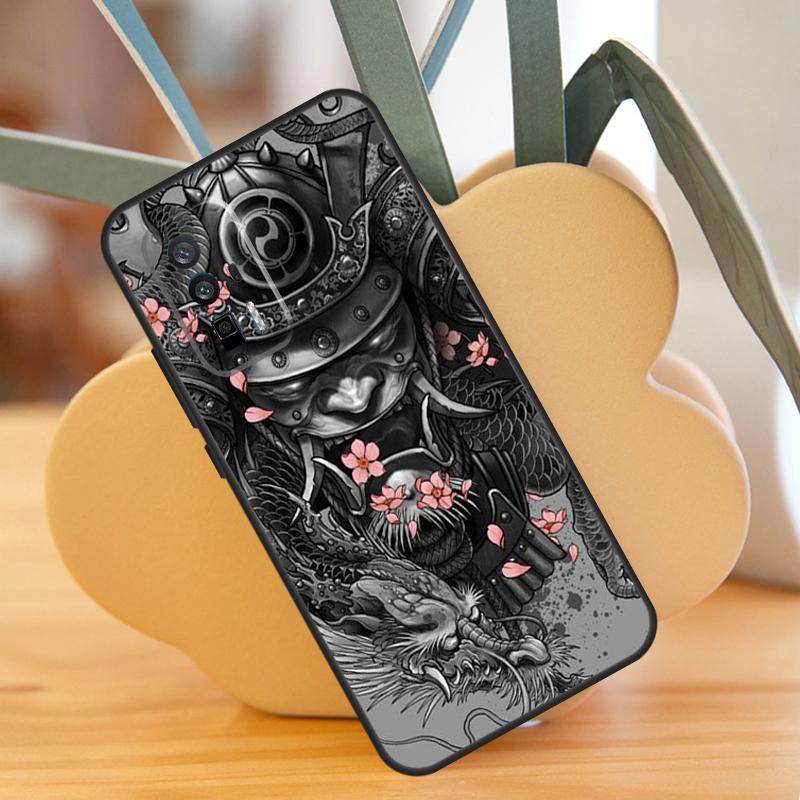 

Кейс-шлем для телефона Xiaomi 13T 11T 12T Pro 13 14 Ultra 12 Lite POCO F6 F5 X6 Pro M6 X3 X5 M5s F3 с дизайном японского воина-самурая POCO M5s