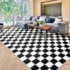 Checkered Area Rugs Checkerboard Rug Plaid Carpet for Living Room Bedroom Home Decor