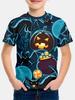 Halloween Boy's T-Shirt Pumpkin Pattern Summer Short Sleeve Loose Fashion 3D Print Children Top Holiday 3-10y Gift Party T-Shirt