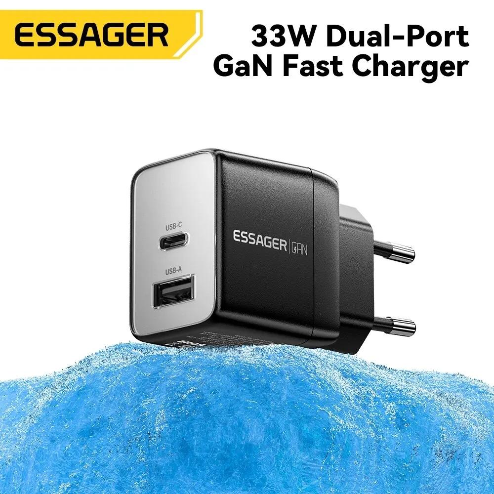 Essager 33W ammonifisert hjemmereiselader USB A + C