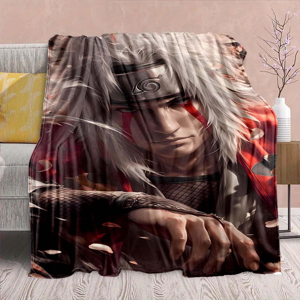 Naruto Anime Flannel Blanket - Soft Warm Perfect for Sofa, Bedding Camping Travel Office Home Decor -QJY