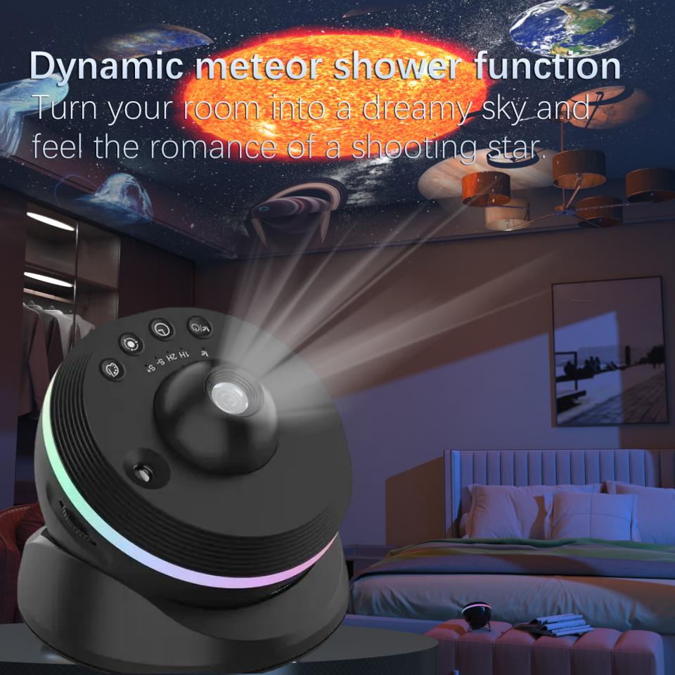 Projektor Planetarium Galaxy 13 w 1 Światło Gwiazd Światło Nocne z Dynamicznymi Meteorami Obrót 360° Projekcja HD Mgławicy do Dekoracji Sypialni