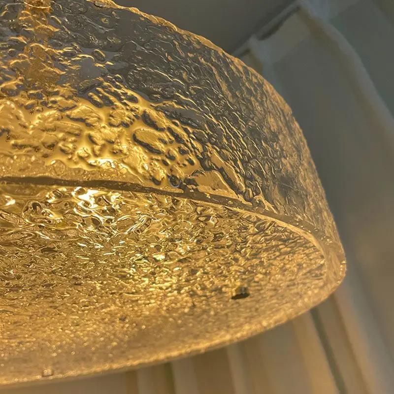 French antique ice crack ceiling light American pastoral style bedroom lighting fixtures