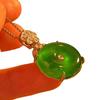 Full Green Yang Green Natural Agate Green Chalcedony Pendant Female Opening Slightly Inlaid, Real Shot Fidelity